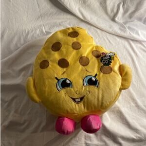 Cute Shopkins Cookie Plush Toy Pillow Yellow Pink Feet NWT